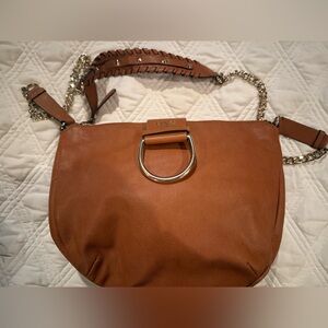 Guess Brown Leather Shoulder Bag